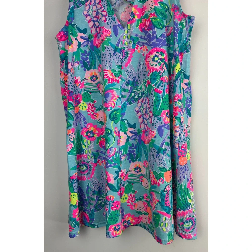 Lilly Pulitzer Kristen Dress Mini Multi-Color Printed Tropical Fruit Small Short - Picture 5 of 12